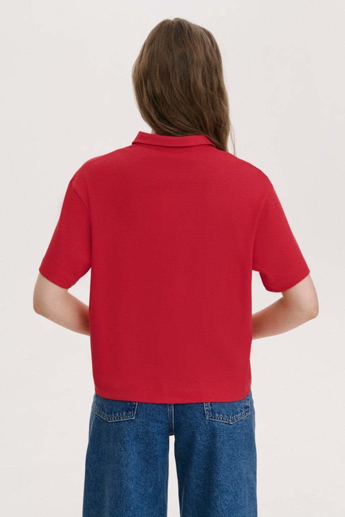 ФУТБОЛКА-ПОЛО ОБʼЄМНОГО СИЛУЕТУ 1172-2 зображення 2